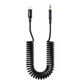 Porodo Lightning to AUX Coil Cable 1.2M - Black