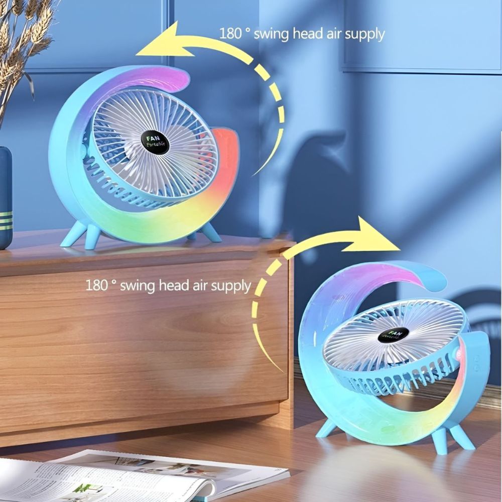 Colourful Desktop Fan Qatar - USB Rechargeable