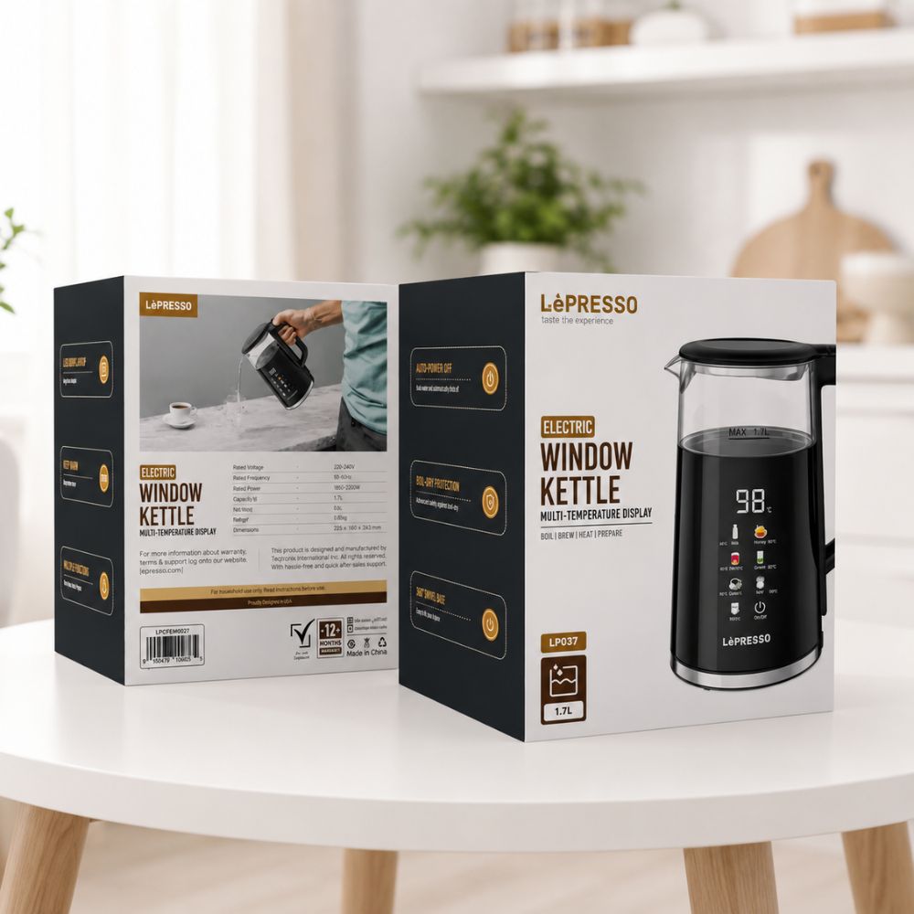 1.7L Digital Electric Kettle – Temperature Control Water Boiler LePresso