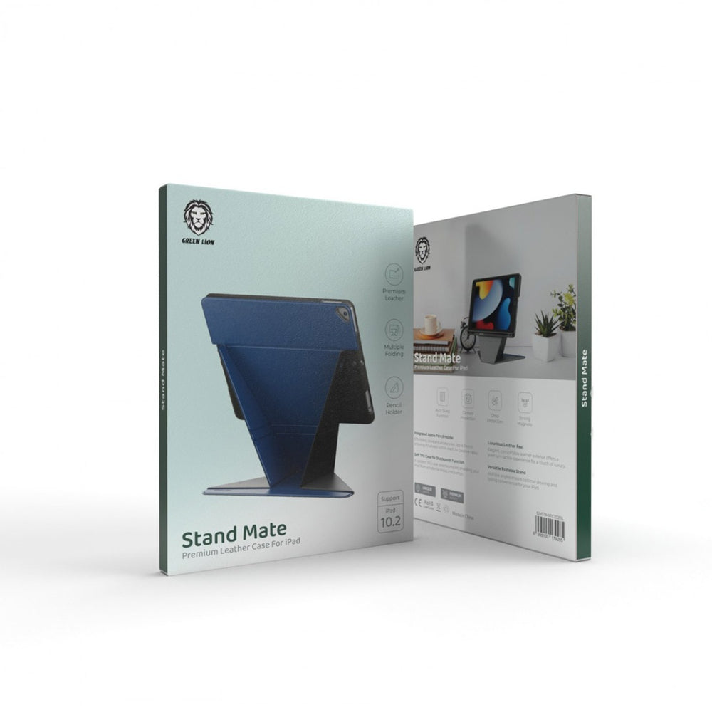 Green Lion Stand Mate Premium Leather Case for iPad 10.2" - Black