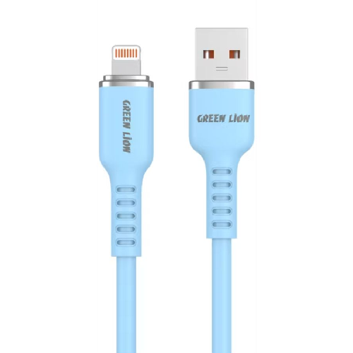 Green Lion USB-A TO Lightning Silicone Cable-Blue