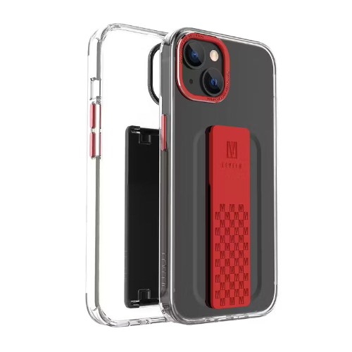 Levelo Graphia iPhone 14 IMD Clear Case – Red