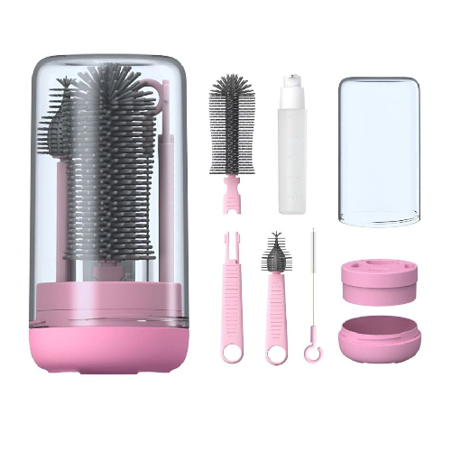 Baby Bottle Cleaning Brush Set - Pink
