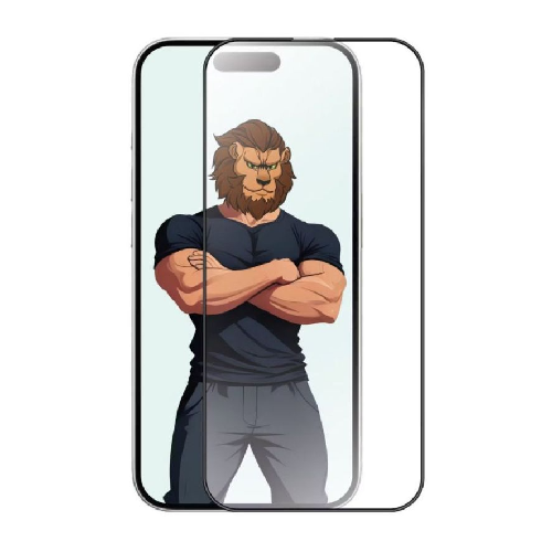 Green Lion 3D Silicone Plus High Definition Edge Glass For Iphone 16 Pro Max - Clear