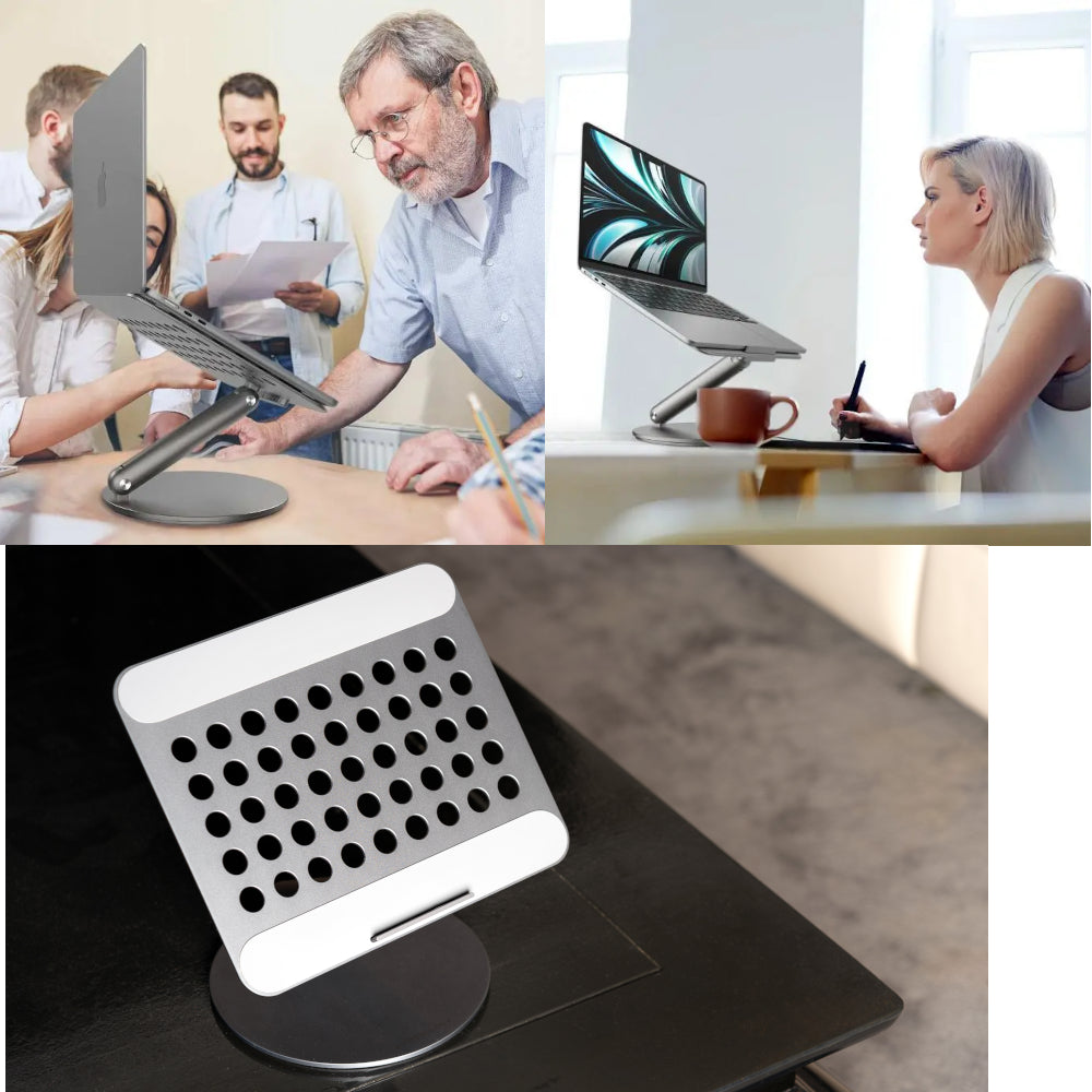 Adjustable Laptop Stand – 360° Rotatable Aluminum Laptop Holder Powerology