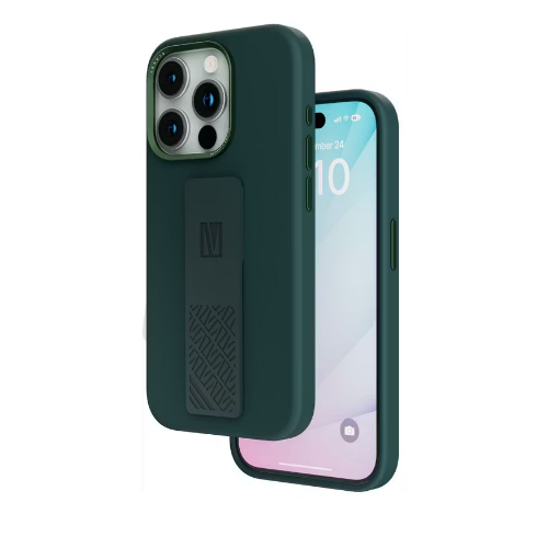 Levelo Morphix Silicone Case With Silicone Grip For iPhone 15 Pro Max-green