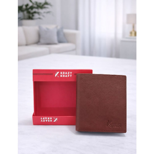 Krazy Kraft Premium Leather Wallet - Brown