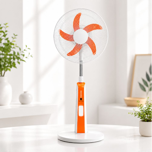 Stand Fan with LED – 18 Inch Rechargeable Pedestal Fan Weidasi
