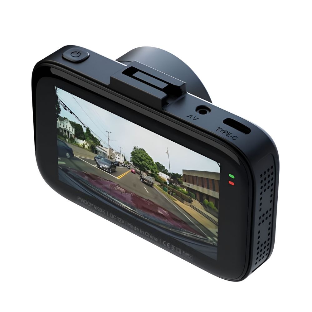 Powerology Dash Camera Ultra _X000D_ with High Utility Built-in Sensors 4K - Black