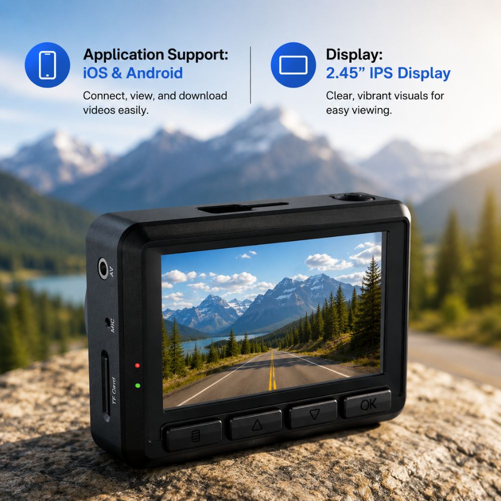 Powerology Dash Camera Full HD _X000D_ 1080P - Black