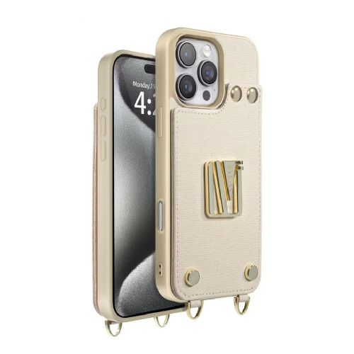 Levelo Serena Leather Case For iPhone 16 Pro - Beige