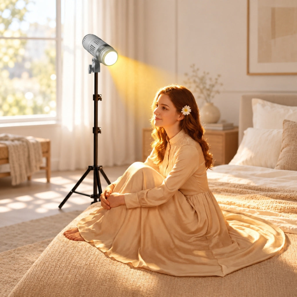 Porodo Lifestyle Cannes Vision 20W Dimmable LED Video Spotlight with Remote – White