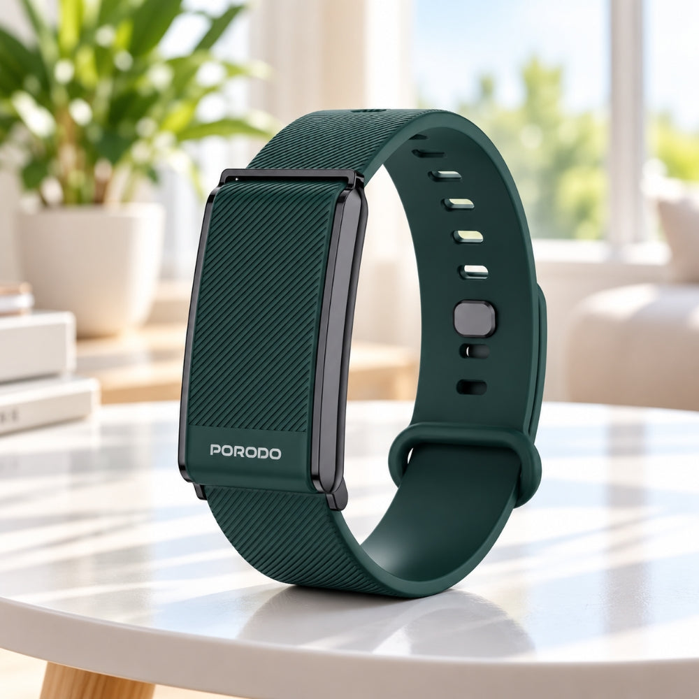 Porodo Trackfit Screenless Smart Fitband with Heart Rate & SpO2 – Green