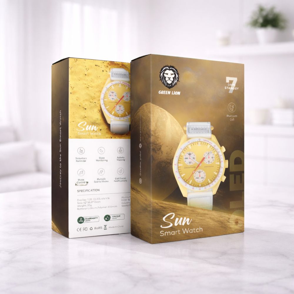 Green Lion Sun Smart Watch - Yellow