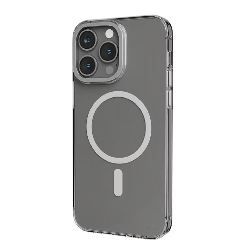 Levelo MagSafe Sensa Clear Back Case For iPhone 14 Pro Max - Clear/Silver