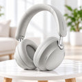 Powerology Soliv Hybrid ANC & ENC Wireless Headphones with Spatial Audio - Light Grey