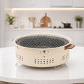 Porodo Lifestyle Camping Mini Outdoor Round Bbq/charcoal Grill - Light Brown