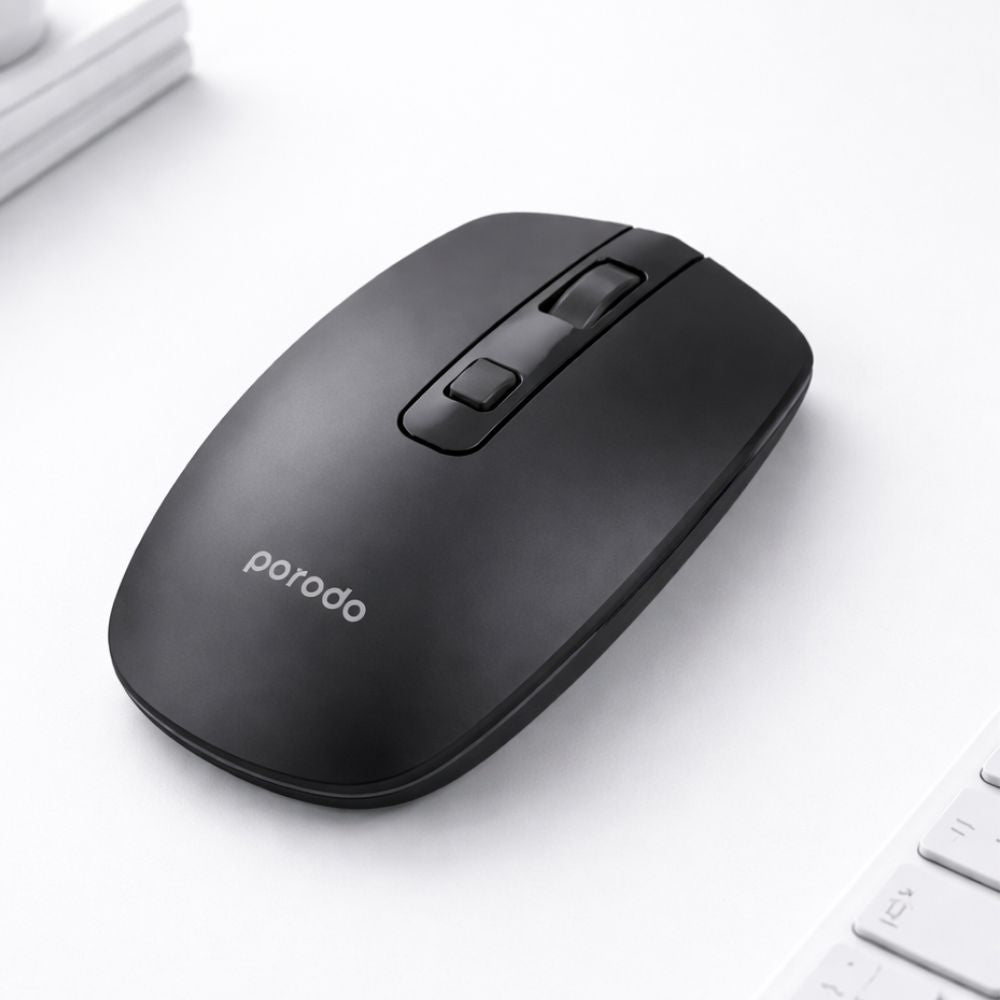 PD-WBRM16-BK Porodo Dual Mode Wireless Mouse 1600 Dpi - Black