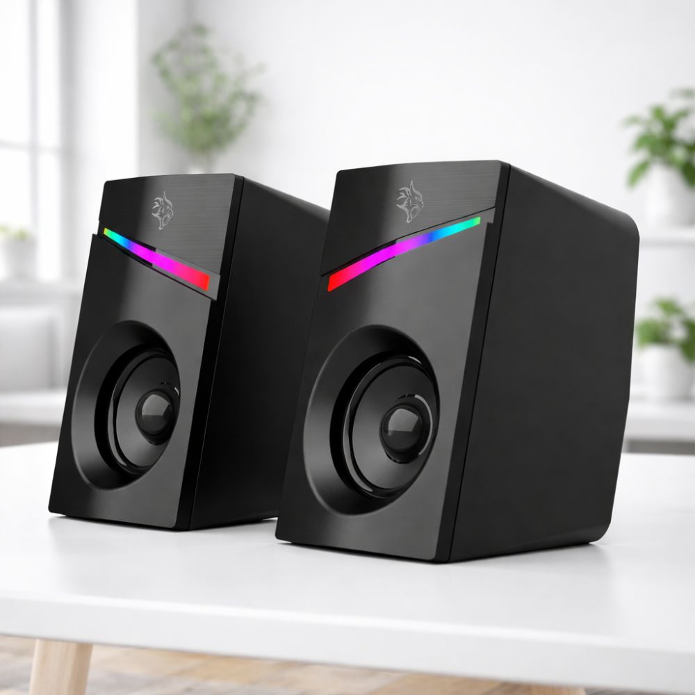 Porodo Gaming Speakers Wired 1.1M RGB - Black PDX543-BK