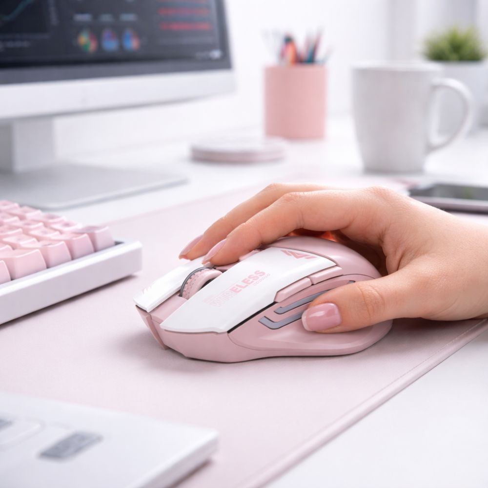 Porodo Gaming Wireless Mouse Dpi 1600 - Pink PDX323-PK
