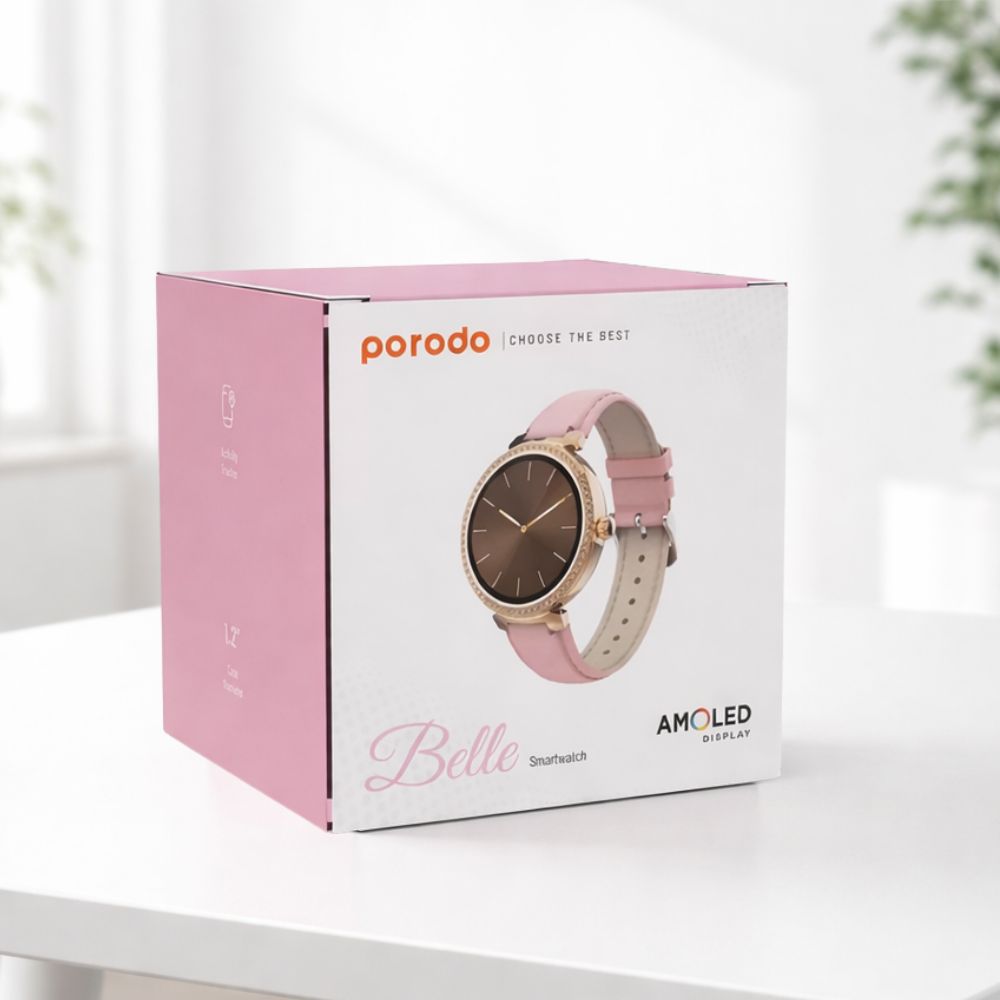 Pd-belle-pk Porodo Belle Smart Watch - Pink