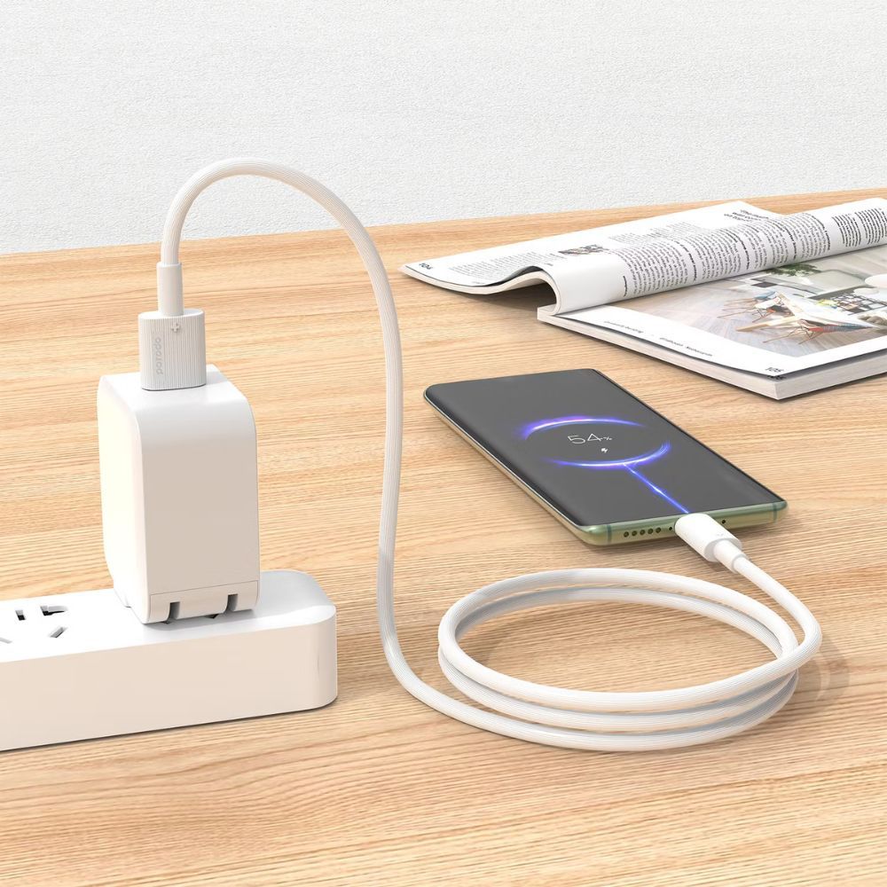 PD-CBL0001-WH Porodo Usb-a to Type-c Durable Charging Cable - White
