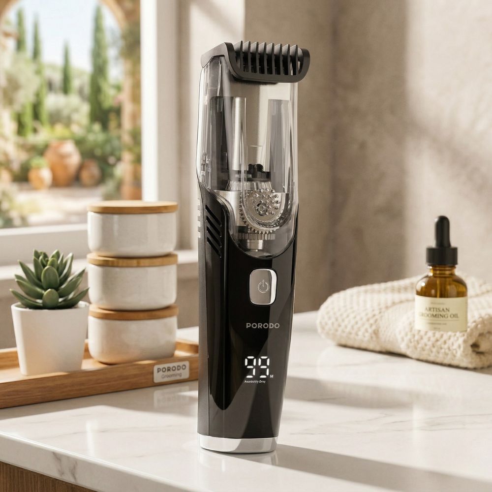 Porodo Lifestyle Air Suction Beard & Body Trimmer