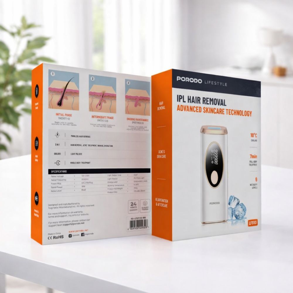 Porodo Lifestyle Ice-cooling Ipl Hair Removal Laser