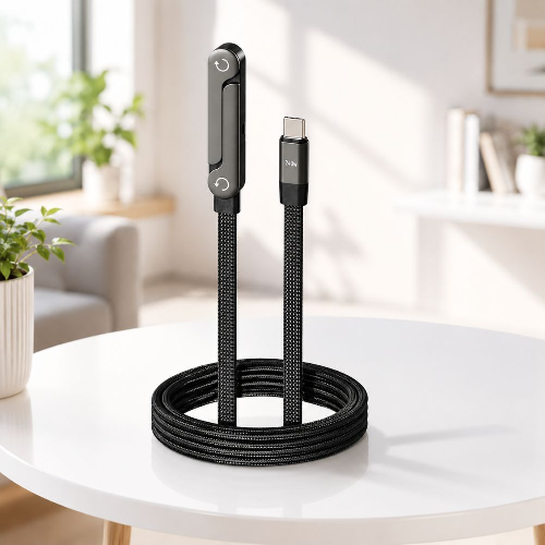 240W USB-C Fast Charging Cable with Phone Stand