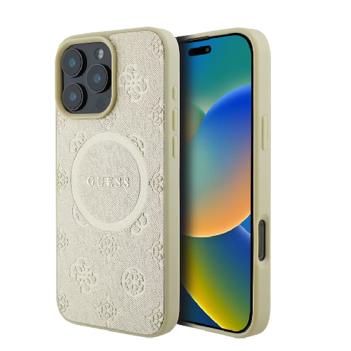 Guess MagSafe iPhone 16 Pro Case Saffiano PU Luxury Protection