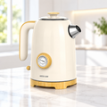 Green Lion Electric Kettle 1.7L 2200W – Fast Boil, Temp Control, Auto Shut-Off – Beige