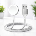 Smartwatch – Green Magnetic Braided Charging Cable 1.2M (usb-a Interface) for Iwatch - Apple Watch - SILVER_X000D_ _X000D_ -over Temperature PROTECTION_X000D_ -over-current PROTECTION_X000D_ -short-circuit PROTECTION_X000D_ -over-voltage Protection