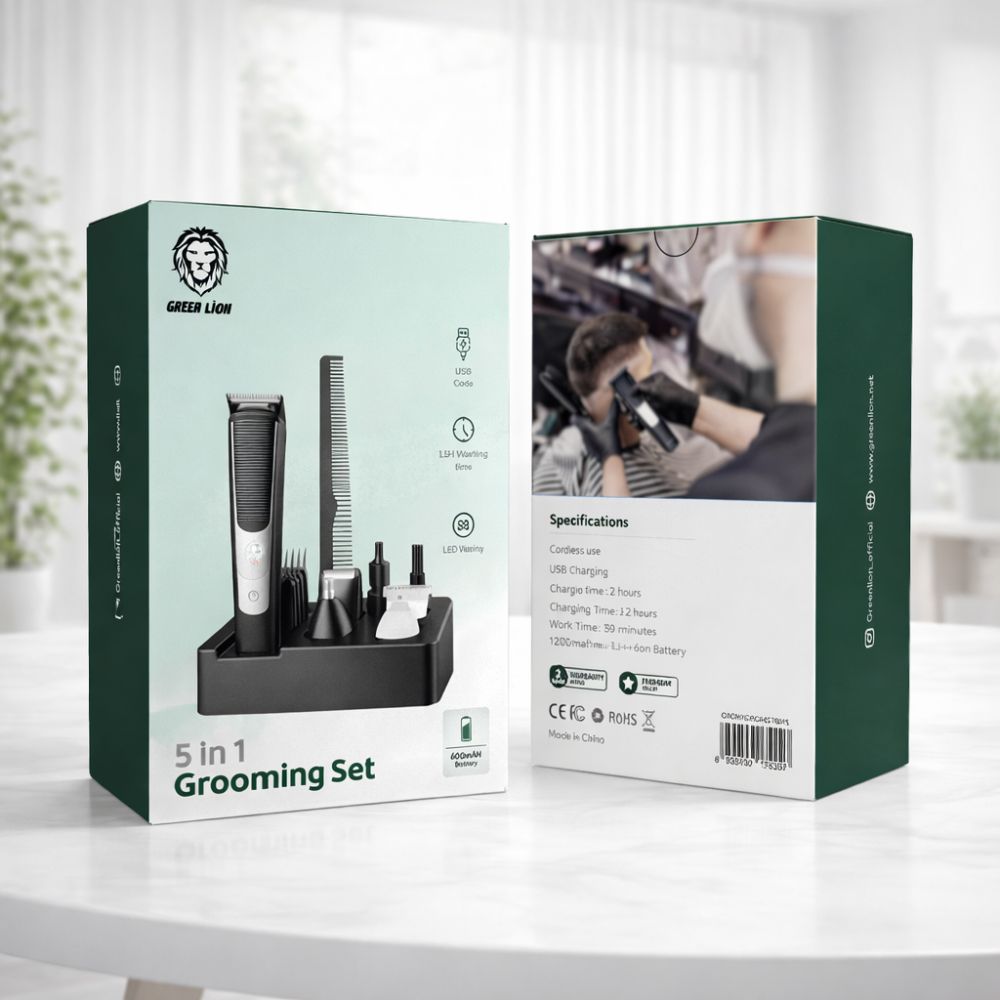 Green Lion 5-IN-1 Grooming Set 600MAH GN5N1GROMSTBK
