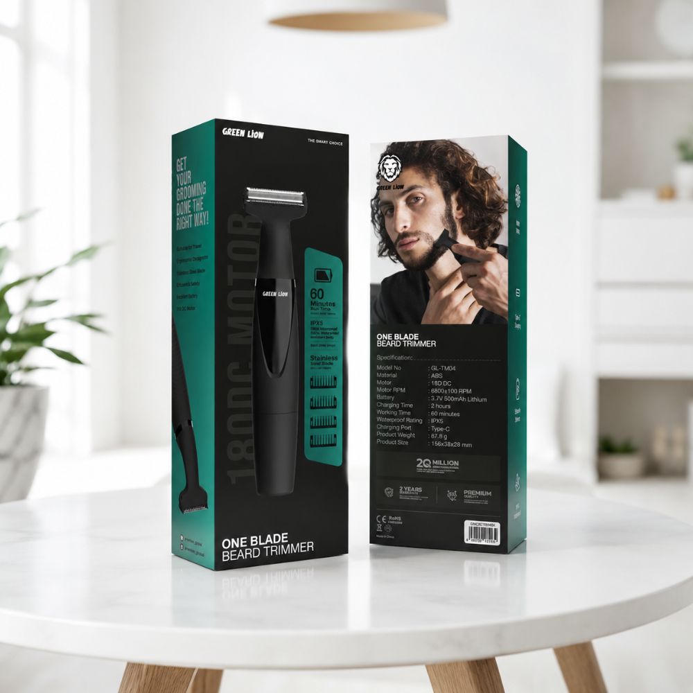 Green Lion One Blade Beard Trimmer-black