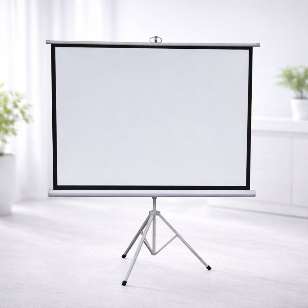 Green Lion Portable Projection Screen with Tripod Stand 72 "- Mate White