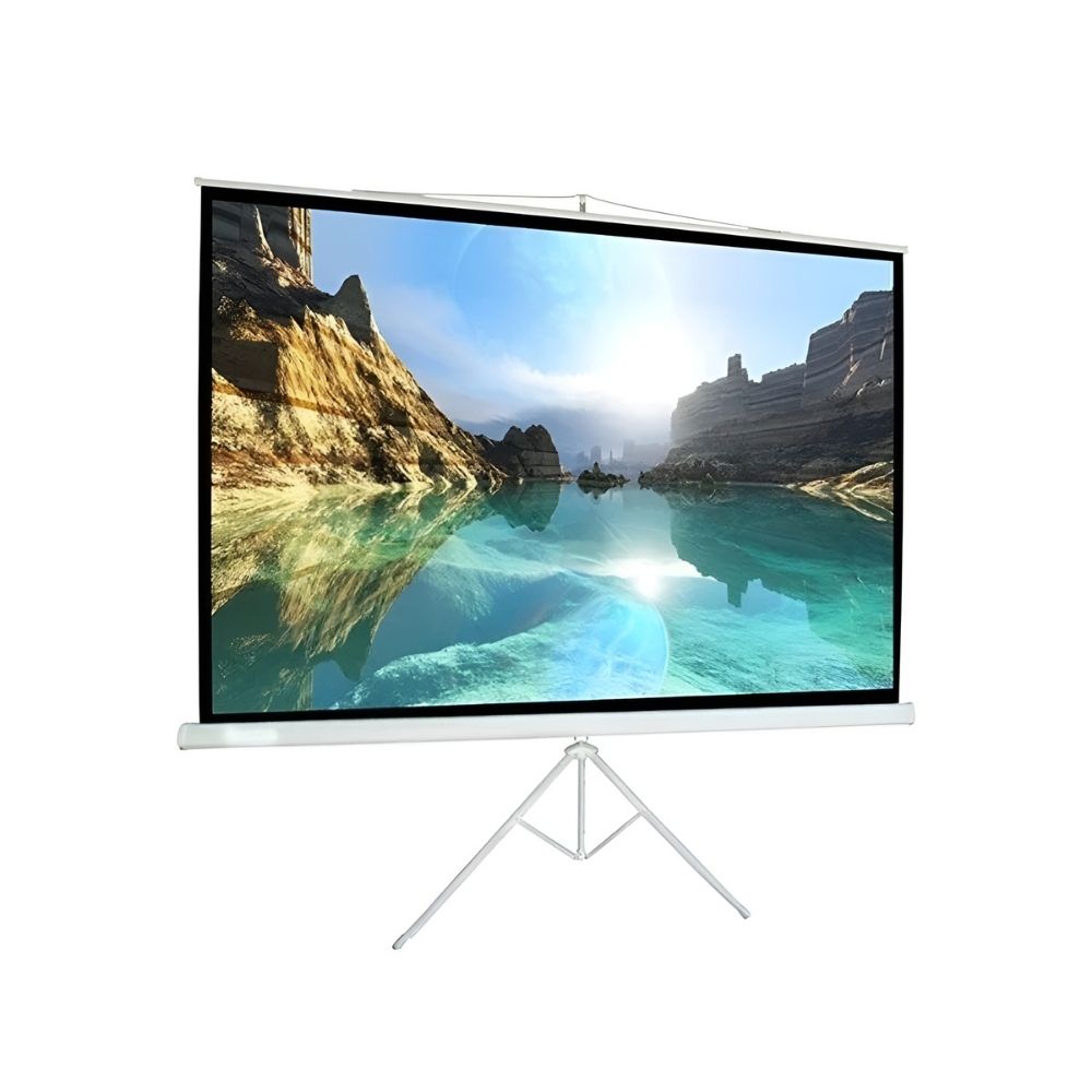 Green Lion Portable Projection Screen with Tripod Stand 72 "- Mate White