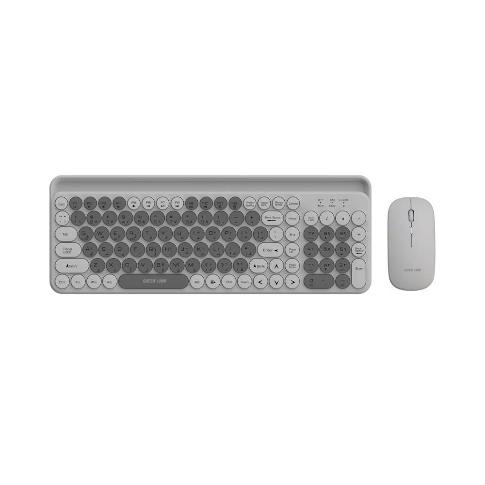 Gnwldukybkgy Green Lion Wireless Duo Mouse + Keyboard - Grey