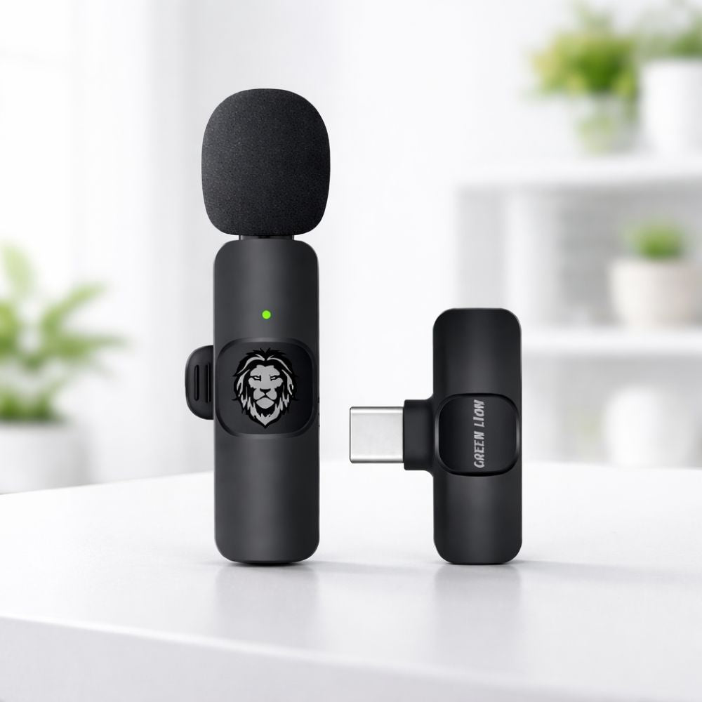 Green Lion Solo Wireless Microphone 3 Plugs 60MAH -black
