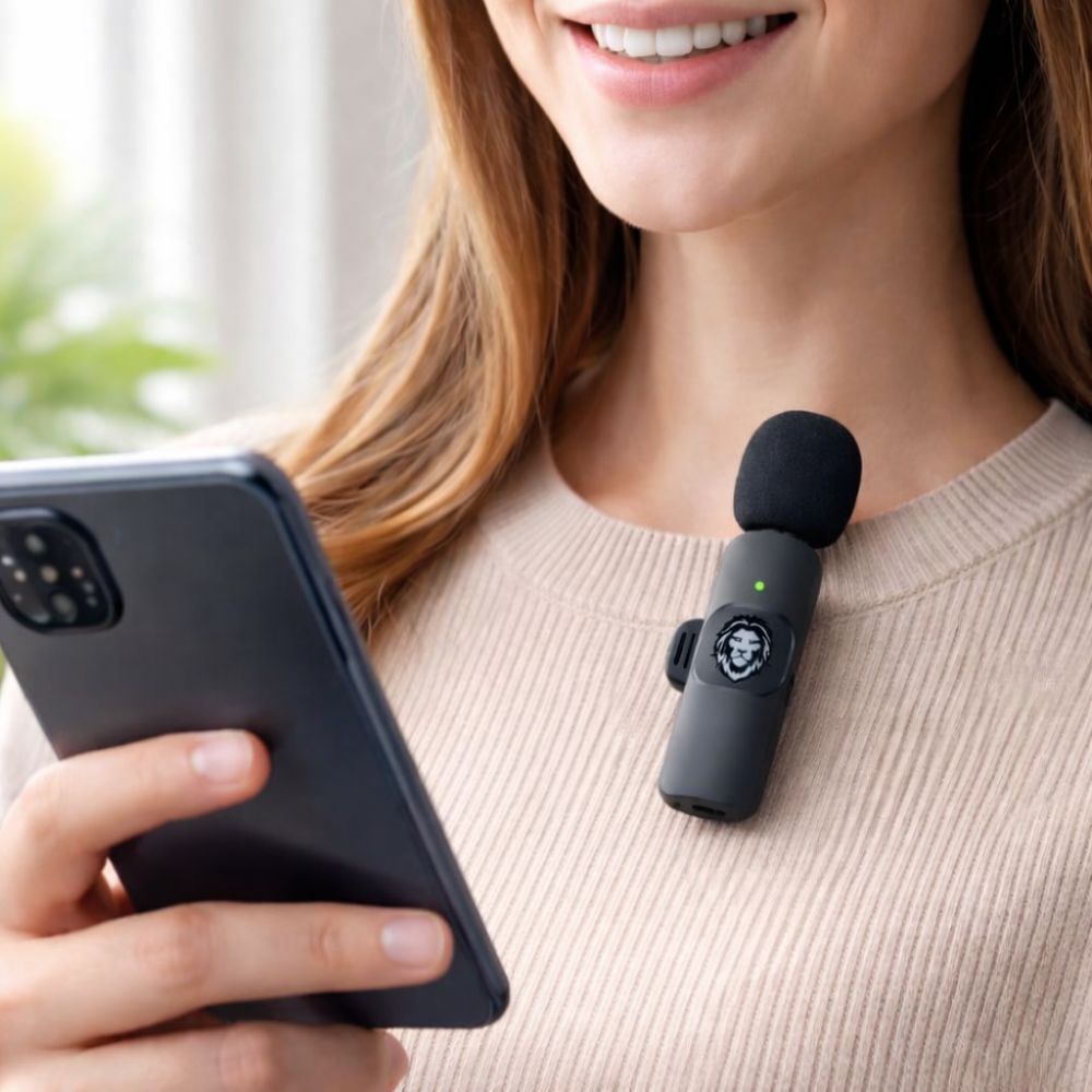 Green Lion Solo Wireless Microphone 3 Plugs 60MAH -black