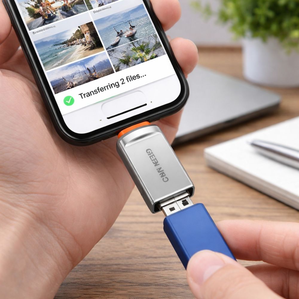 Phone Charger – Green Lion OTG Usb-a to Lightning Adapter - Gray