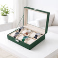 Smartwatch – Green Lion Classic Watch Box 10 Slots with Glass - Green