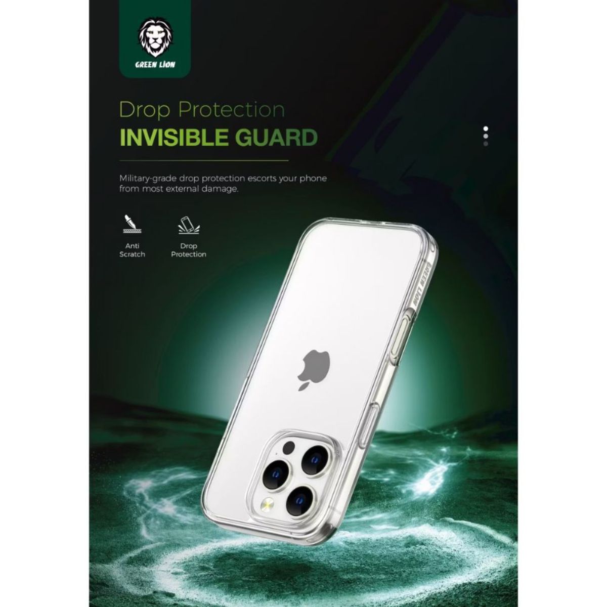 Green Lion Crystal Clear Case for Iphone 16 PRO GNCRYC16PCL
