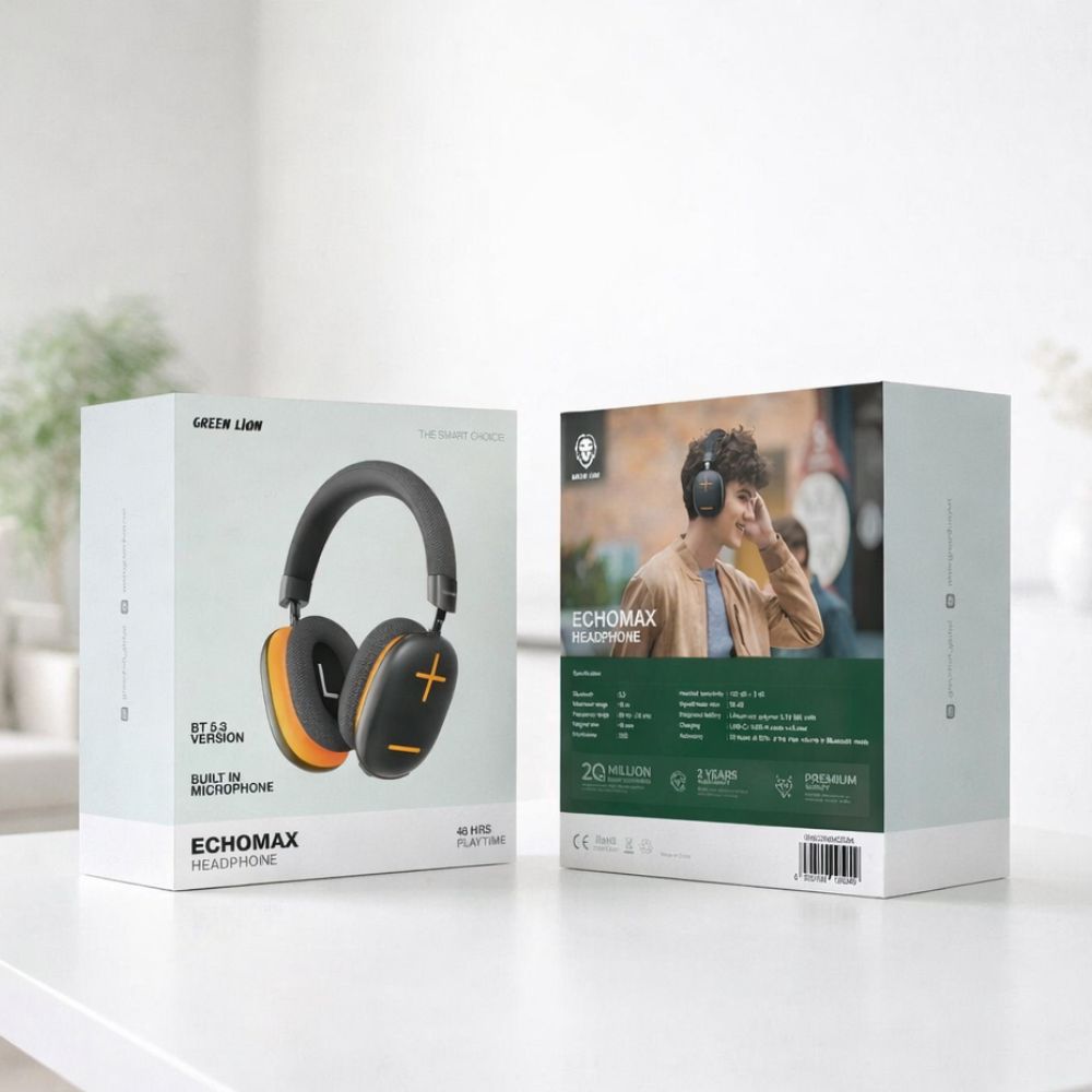 Headphones – Green Lion Echo Max Headphone - Black & Orange