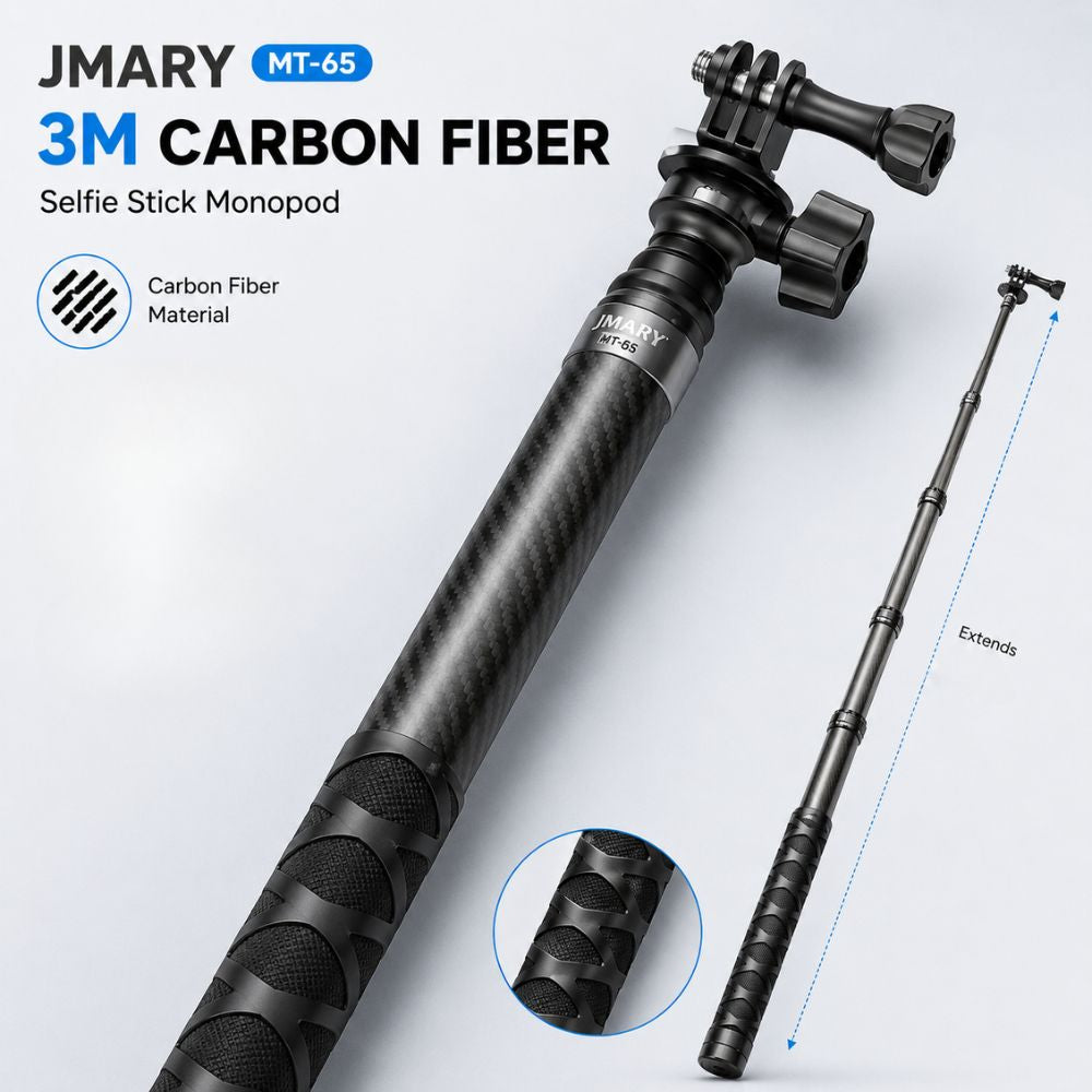 Jmary MT‑65 3M Carbon Fiber Selfie Stick Monopod