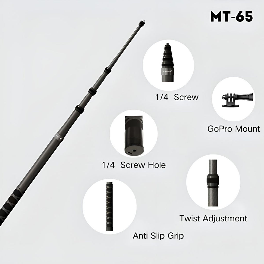 Jmary MT‑65 3M Carbon Fiber Selfie Stick Monopod