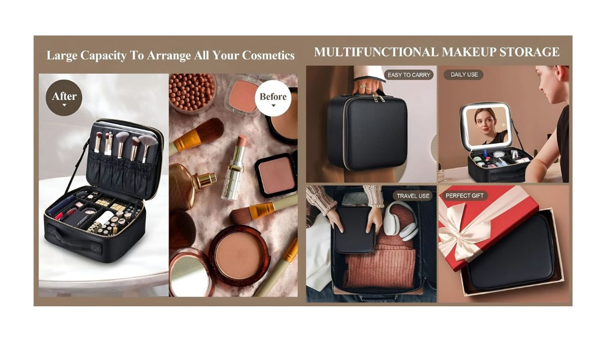XR-6620 LED Makeup Mirror Handheld Makeup Box