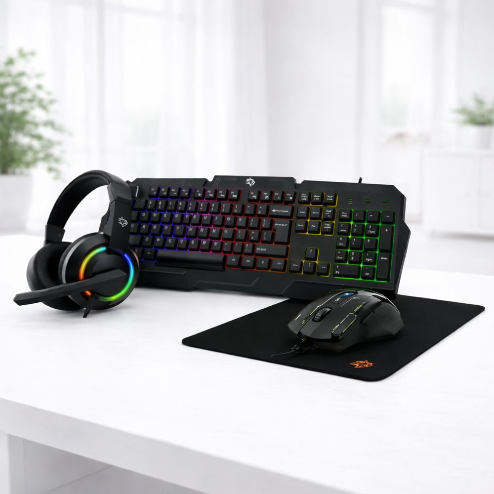 Porodo 4-in-1 Gaming Kit - Black