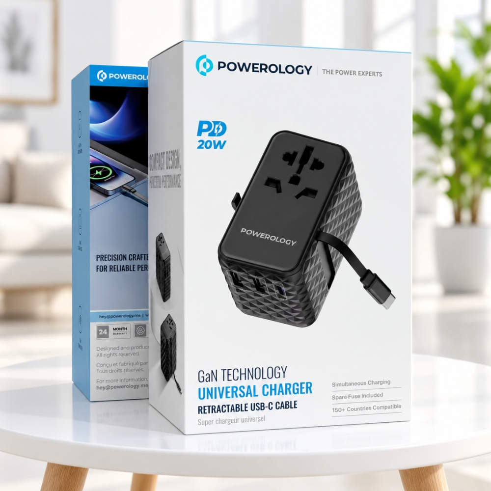 Universal Travel Charger & Travel Adapter – GaN Fast Charger Powerology