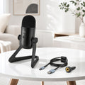 Fifine K678 Studio USB Microphone with Low Latency Monitoring – Black