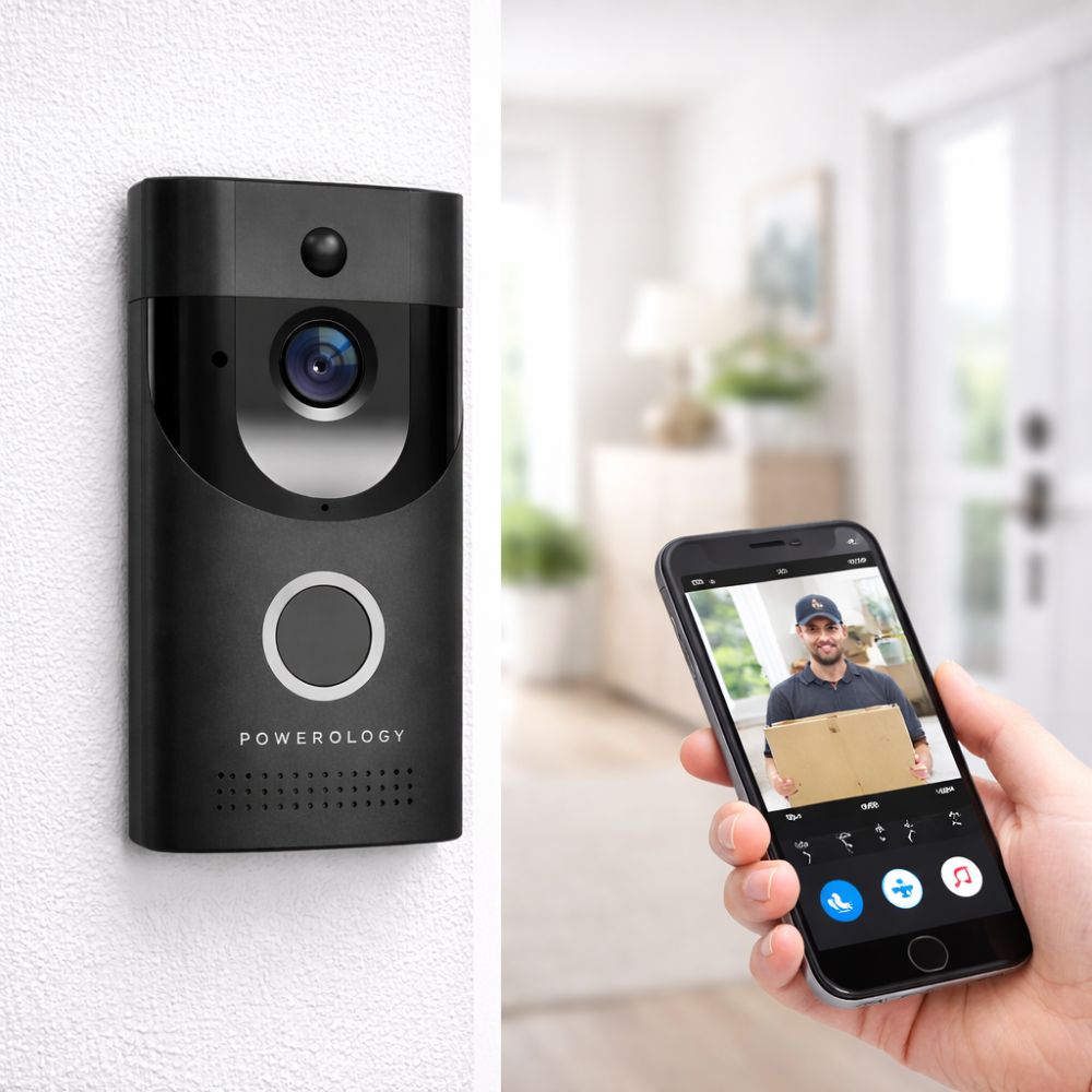 Smart Video Doorbell – Powerology Wireless Doorbell Camera